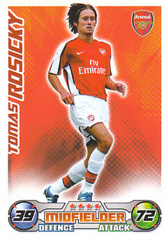 Tomas Rosicky Arsenal 2008/09 Topps Match Attax #11